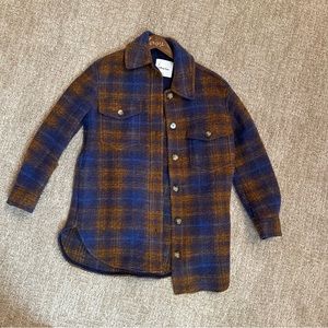 Aritzia The Ganna Shirt Jacket in plaid